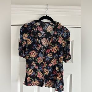Zara button down blouse